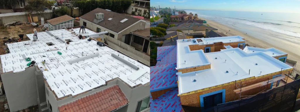 installation of roofing for business commerce ca
